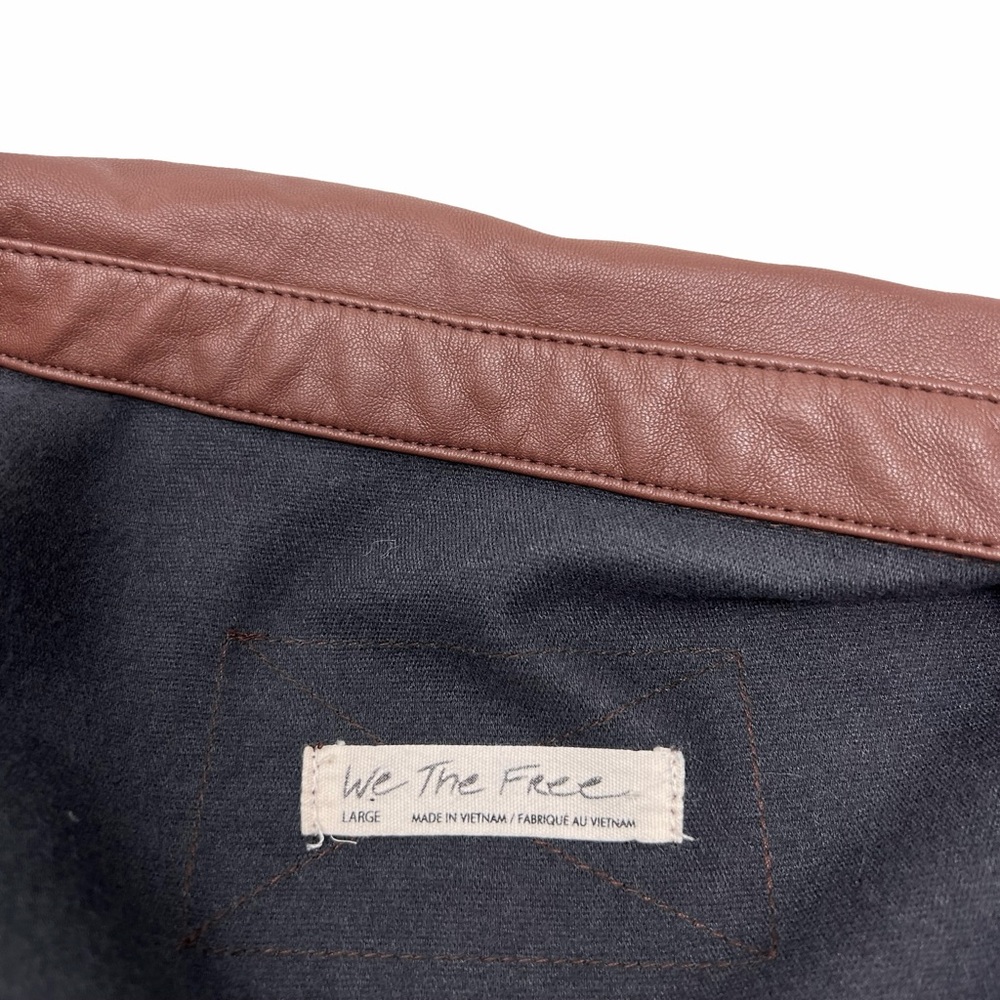 Women's Brown Leather Jacket - Picture 7 of 8
